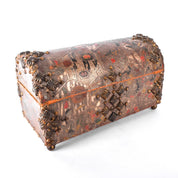 Vintage c. 1820 Venetian Japanese Style Leather Bound Jewelry Box