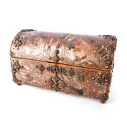 Vintage c. 1820 Venetian Japanese Style Leather Bound Jewelry Box