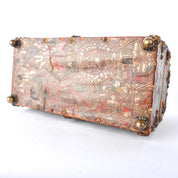 Vintage c. 1820 Venetian Japanese Style Leather Bound Jewelry Box