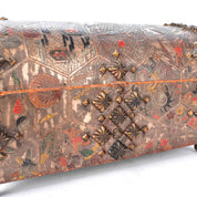 Vintage c. 1820 Venetian Japanese Style Leather Bound Jewelry Box