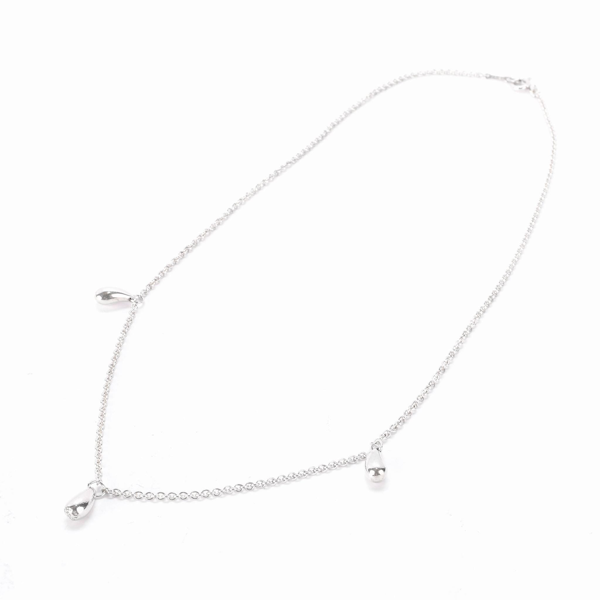 Vintage Tiffany & Co. Elsa Peretti Sterling Silver Three Teardrop Necklace