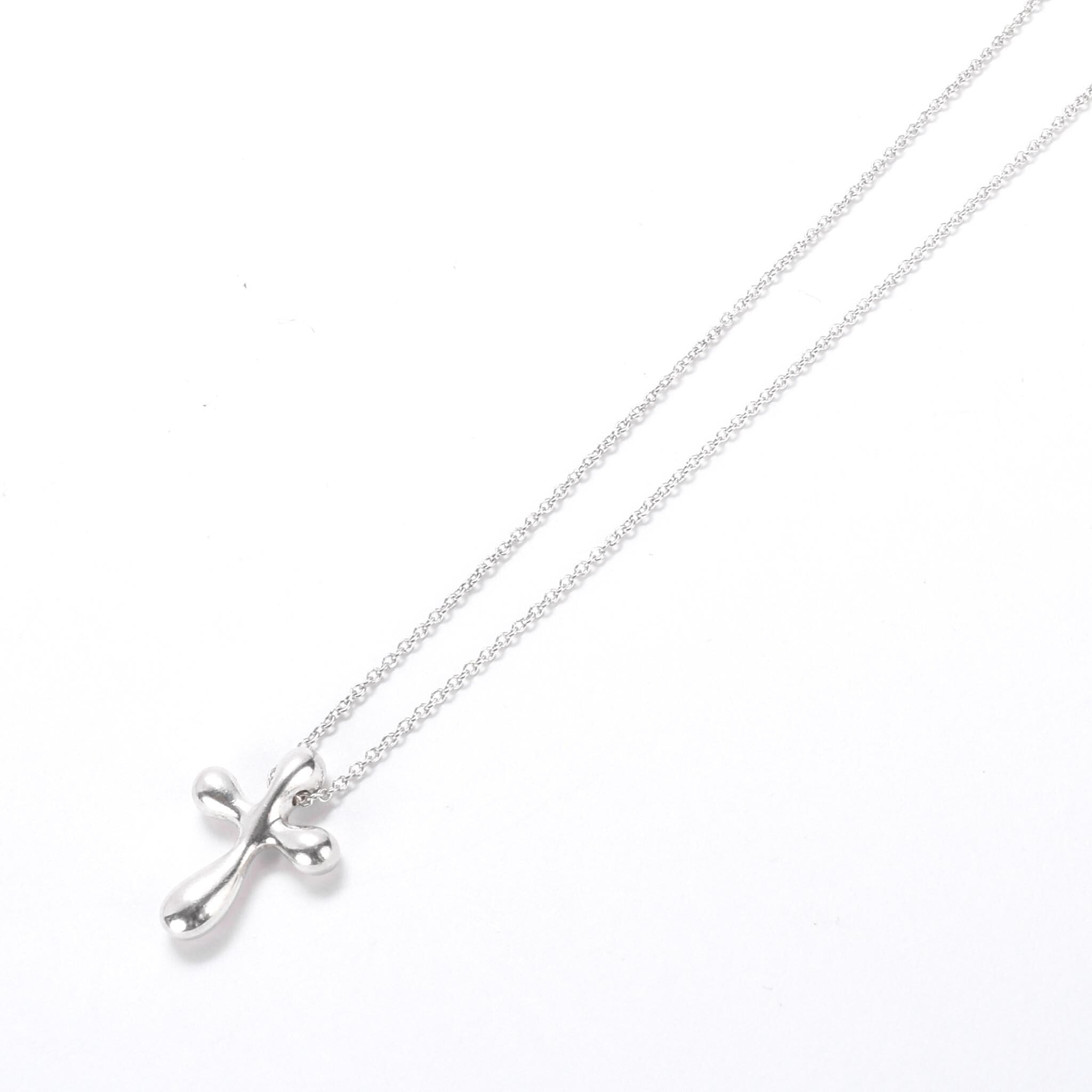 Vintage Tiffany & Co. Elsa Peretti Sterling Silver Cross Necklace