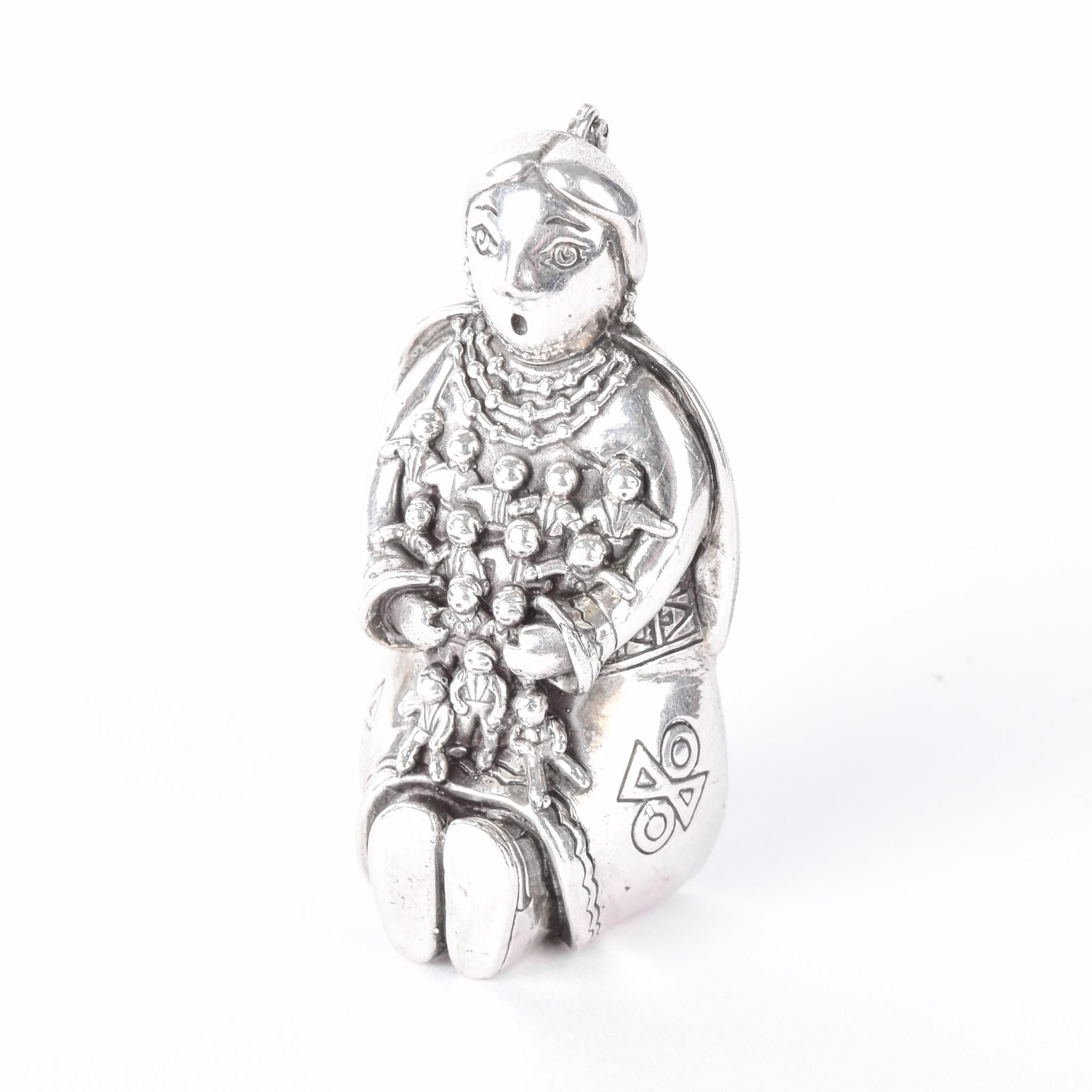 Sterling Silver Native American Storyteller Pendant/Brooch