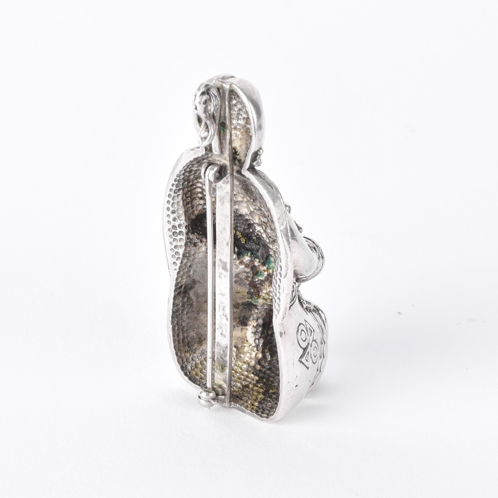 Sterling Silver Native American Storyteller Pendant/Brooch