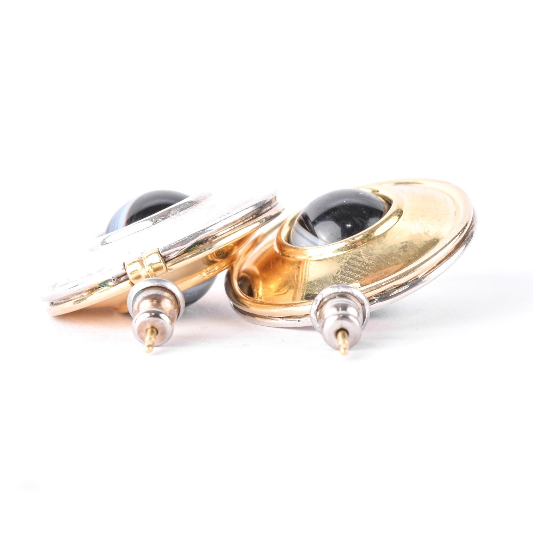 Sterling Silver and 18K Gold Tiffany & Co. Paloma Picasso Reversible Magic Earrings
