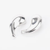 Vintage Tiffany & Co. Elsa Peretti Sterling Silver Large Comma Clip-On Earrings