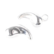 Vintage Tiffany & Co. Elsa Peretti Sterling Silver Large Comma Clip-On Earrings