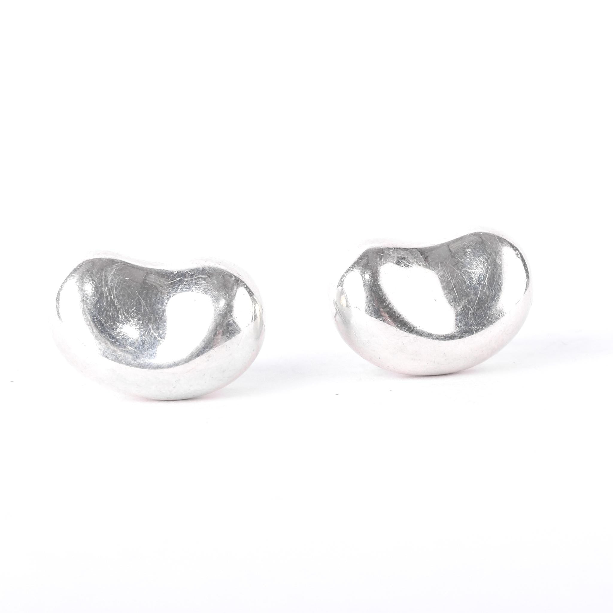 Elsa Peretti for Tiffany & Co. Sterling Silver Bean Stud Earrings