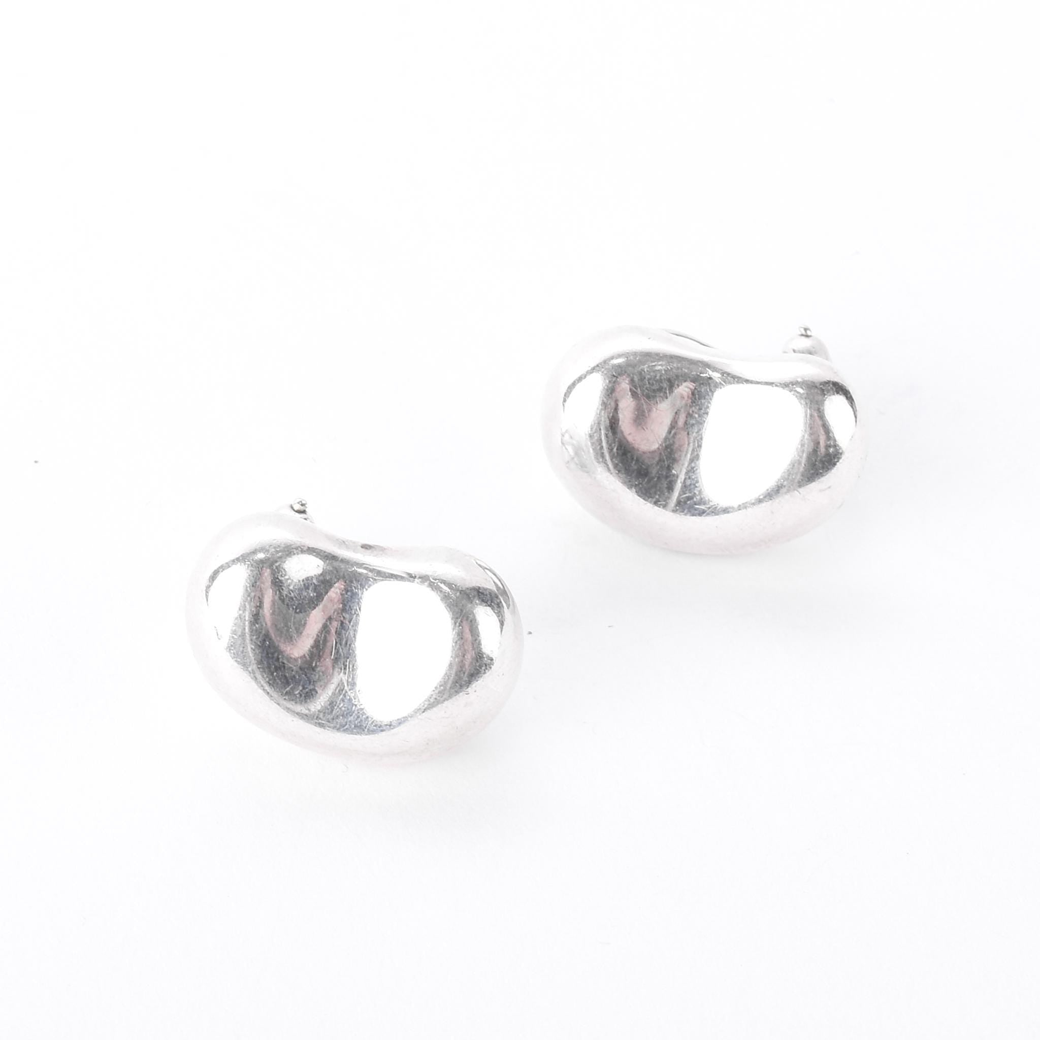 Elsa Peretti for Tiffany & Co. Sterling Silver Bean Stud Earrings