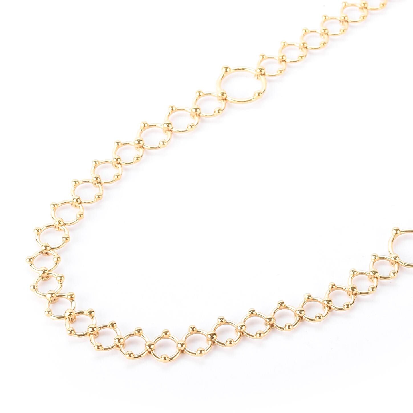 Tiffany & Co. 18K Gold Ring Links Long Necklace