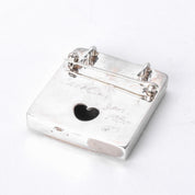 1980's Hand-Signed Sterling Silver and Brass Shirt Pendant/Brooches