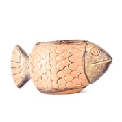 1970s David Stewart Lions Valley Fish Ceramic Planter Pot