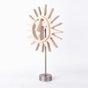1970-80s Bennington Pottery Sun Sculpture on Stand by David Gil