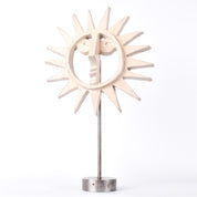 1970-80s Bennington Pottery Sun Sculpture on Stand by David Gil