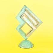 1986 Signed "Reposeful Wind" Bronze Sculpture by Bismarck Victoria