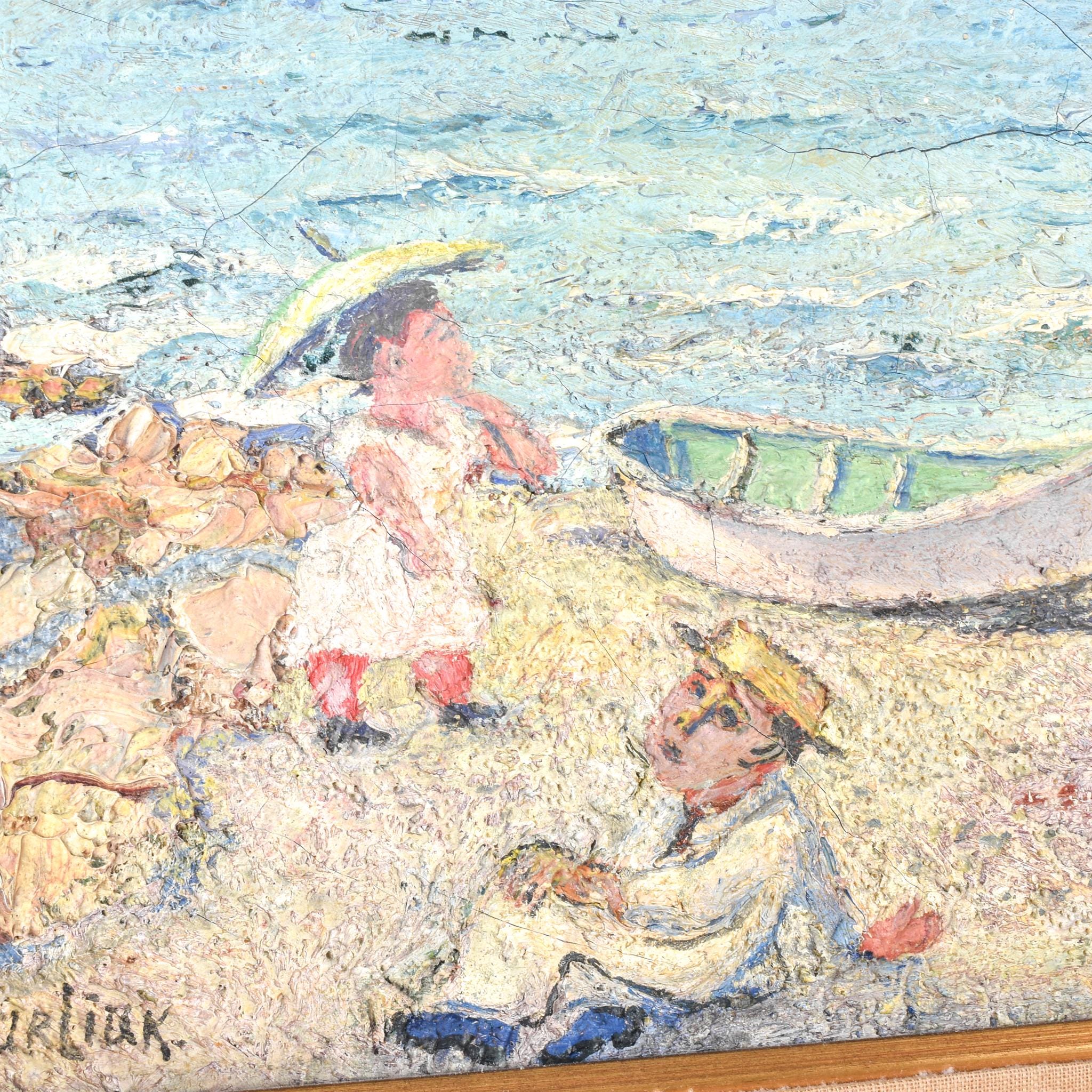 David Burliuk Unknown Title Original Oil Painting