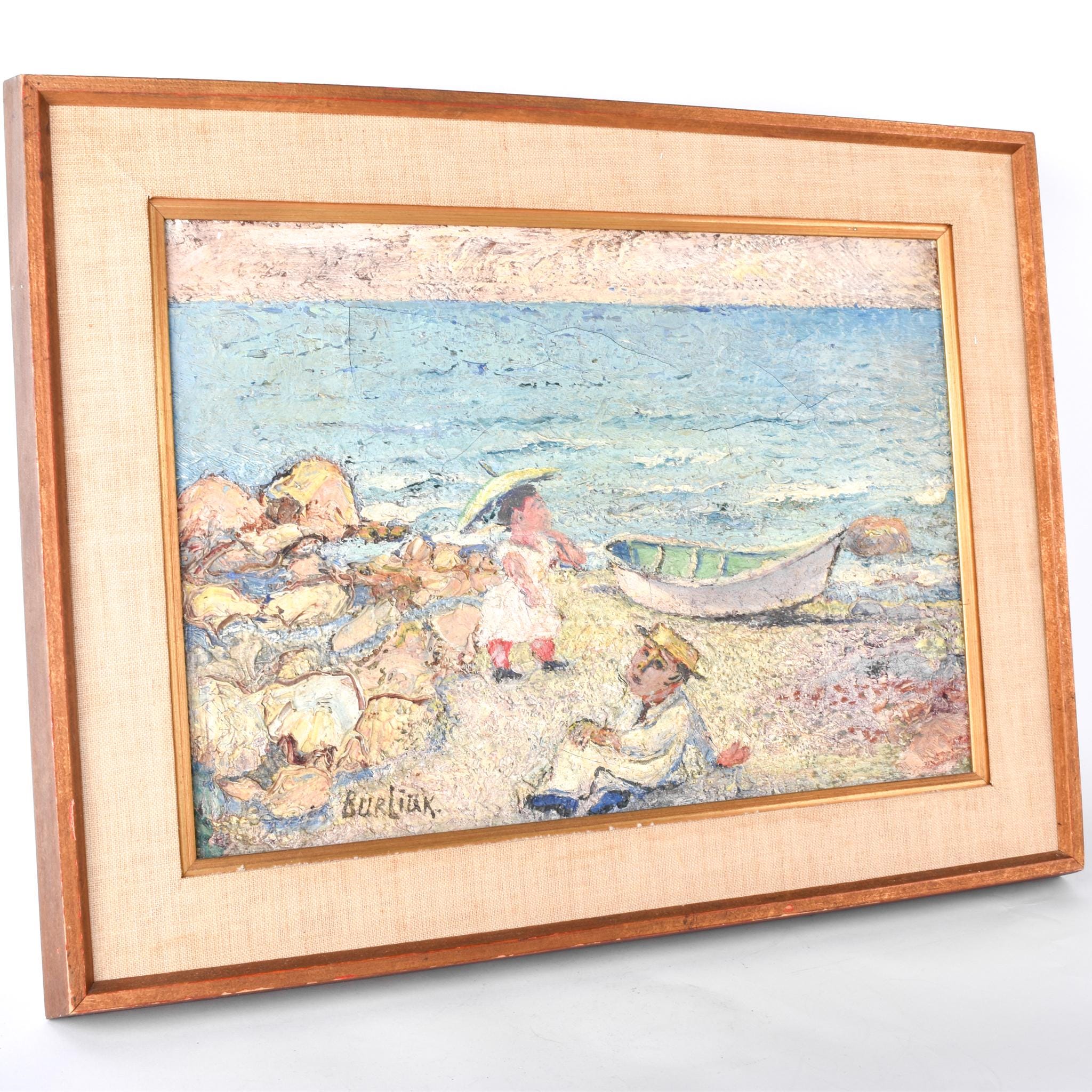 David Burliuk Unknown Title Original Oil Painting