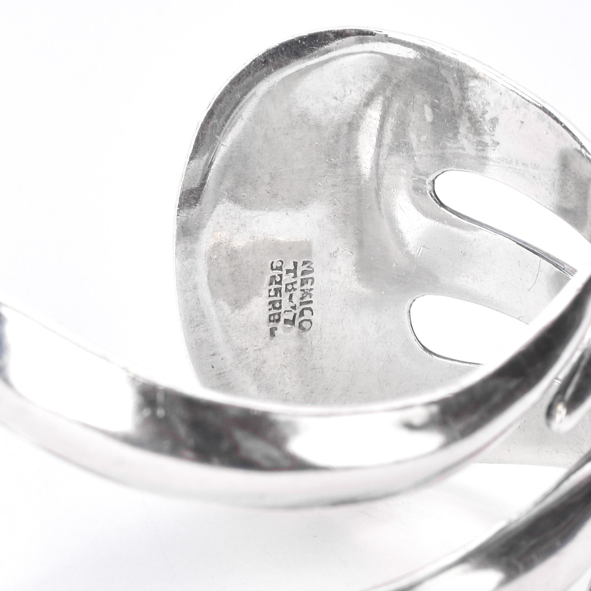 Taxco 925 Sterling Silver Modernist Cuff Bracelet