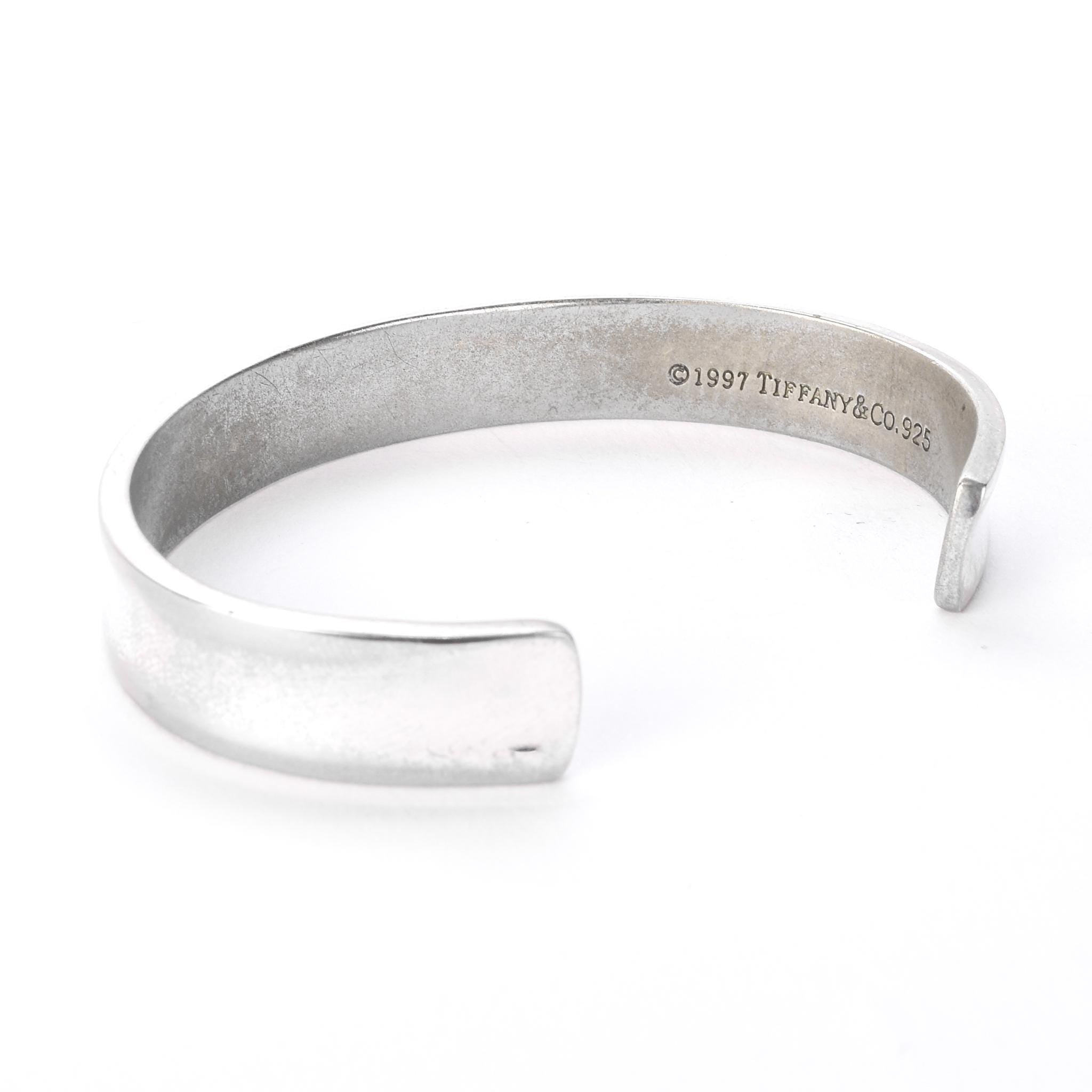1997 Tiffany & Co. Sterling Silver 1847 Cuff Bracelet