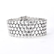 Sterling Silver Heavy-Weight Disk Link Bracelet