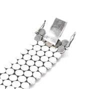 Sterling Silver Heavy-Weight Disk Link Bracelet