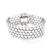 Sterling Silver Heavy-Weight Disk Link Bracelet
