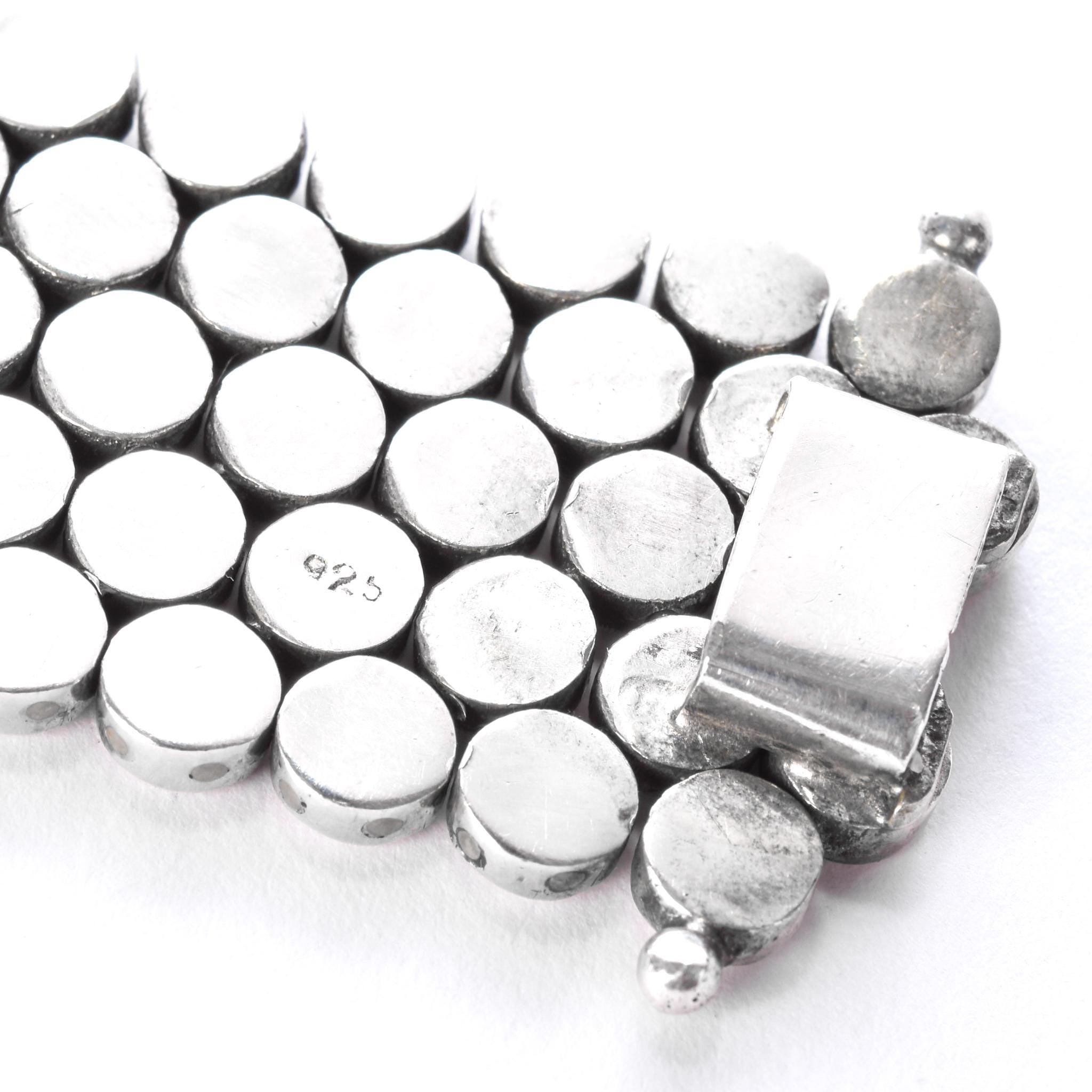 Sterling Silver Heavy-Weight Disk Link Bracelet