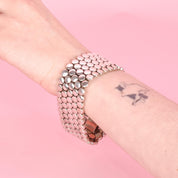 Sterling Silver Heavy-Weight Disk Link Bracelet