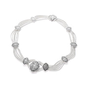 Sterling Silver Turkish Osmanli Niello-Style Choker Necklace