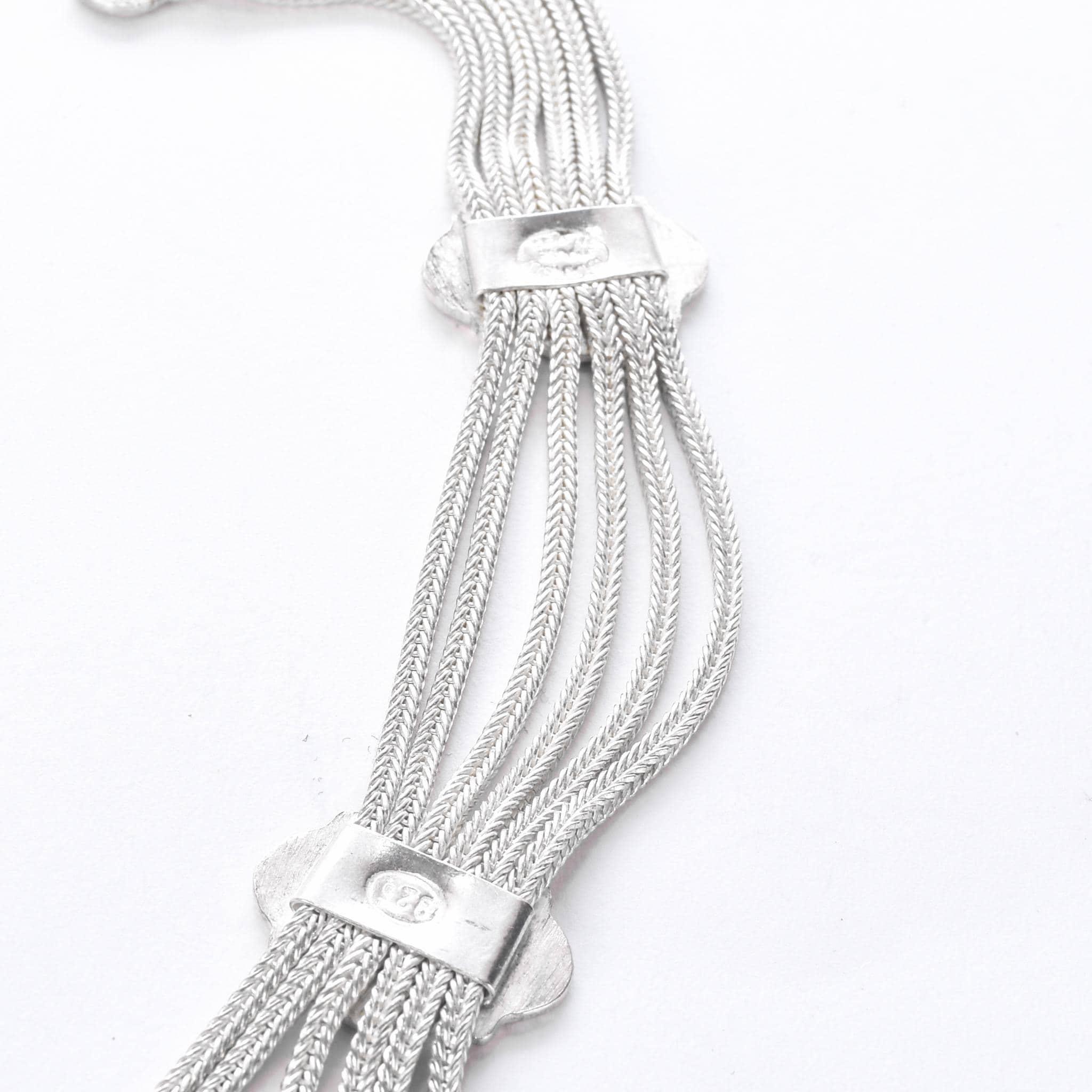 Sterling Silver Turkish Osmanli Niello-Style Choker Necklace