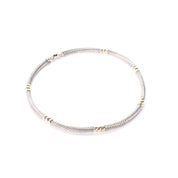 David Yurman Sterling Silver & 14K Gold Metro Collar Necklace