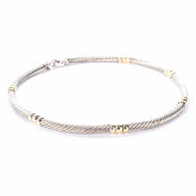 David Yurman Sterling Silver & 14K Gold Metro Collar Necklace