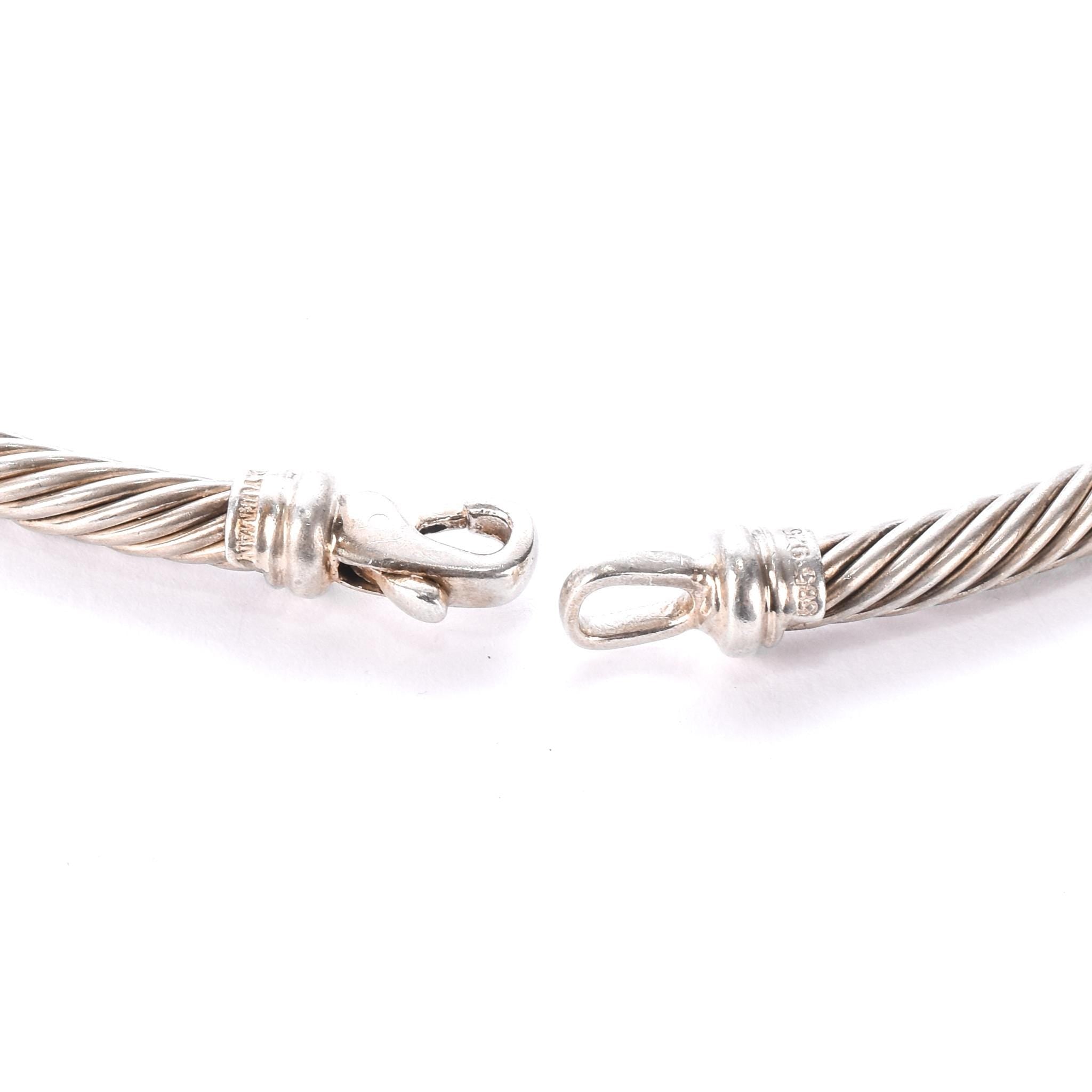 David Yurman Sterling Silver & 14K Gold Metro Collar Necklace