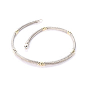 David Yurman Sterling Silver & 14K Gold Metro Collar Necklace