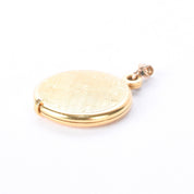 Vintage 14K Gold Star Etched Slide Locket