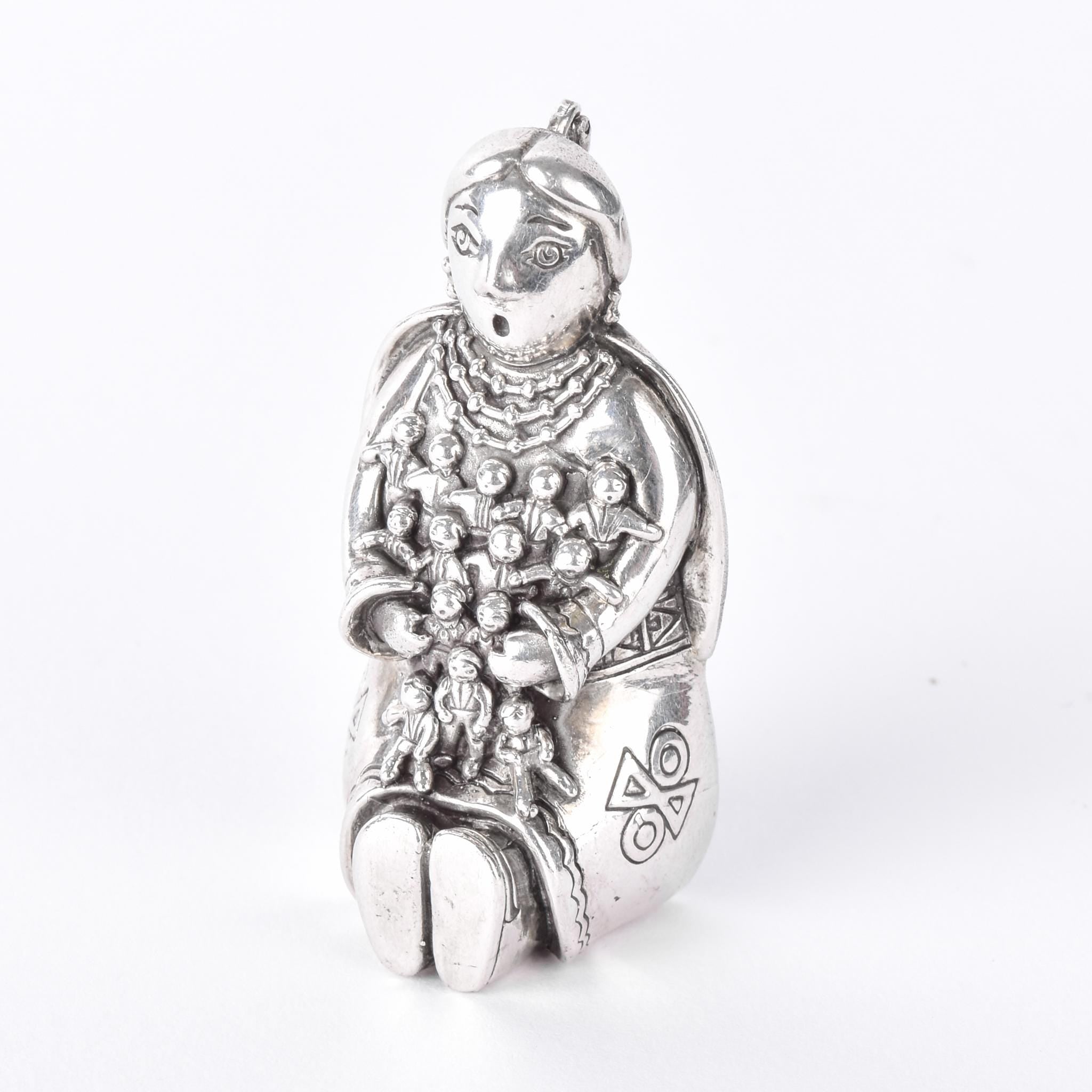 Sterling Silver Native American Storyteller Pendant/Brooch
