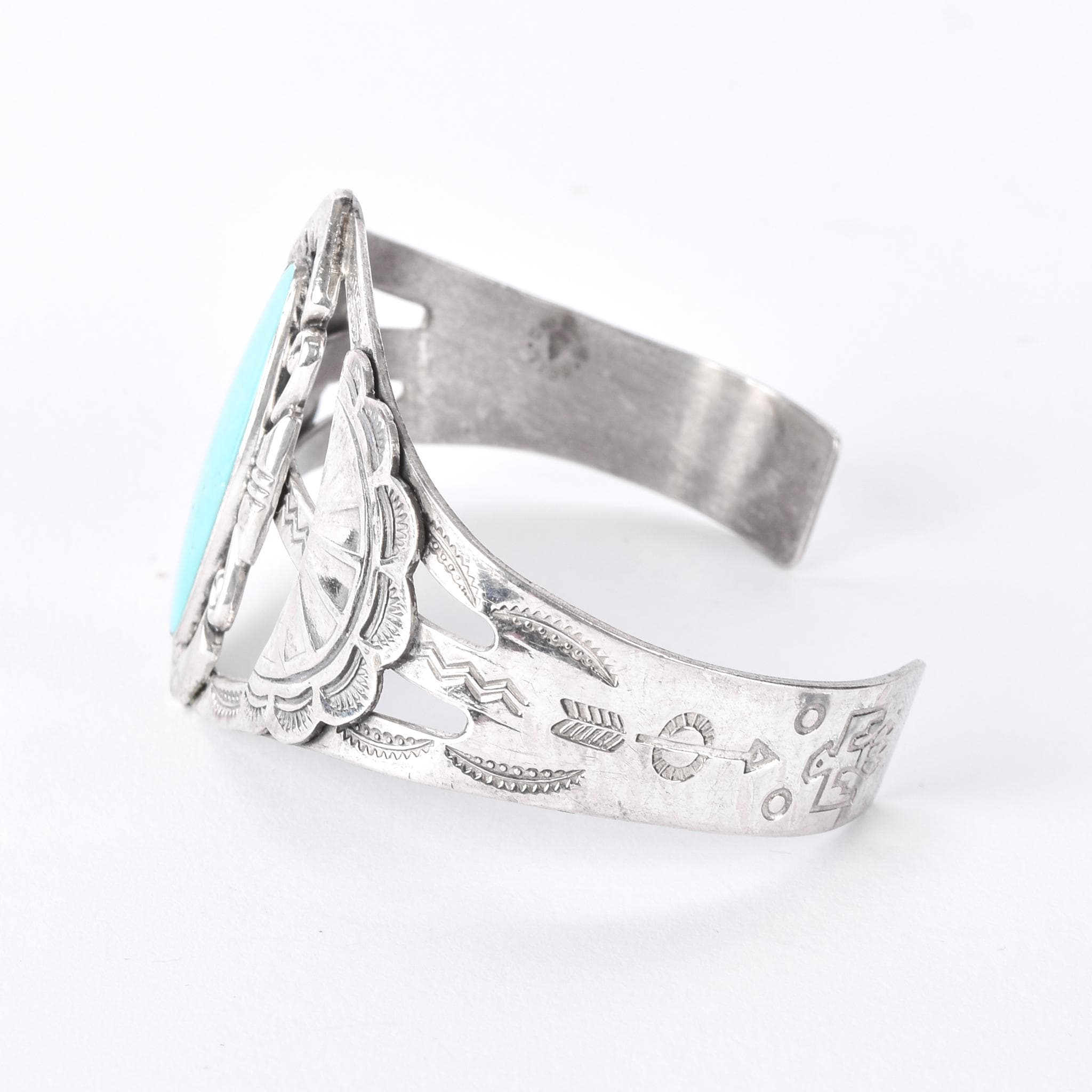 Bell Trading Najavo Sterling Silver and Turquoise Cuff Bracelet