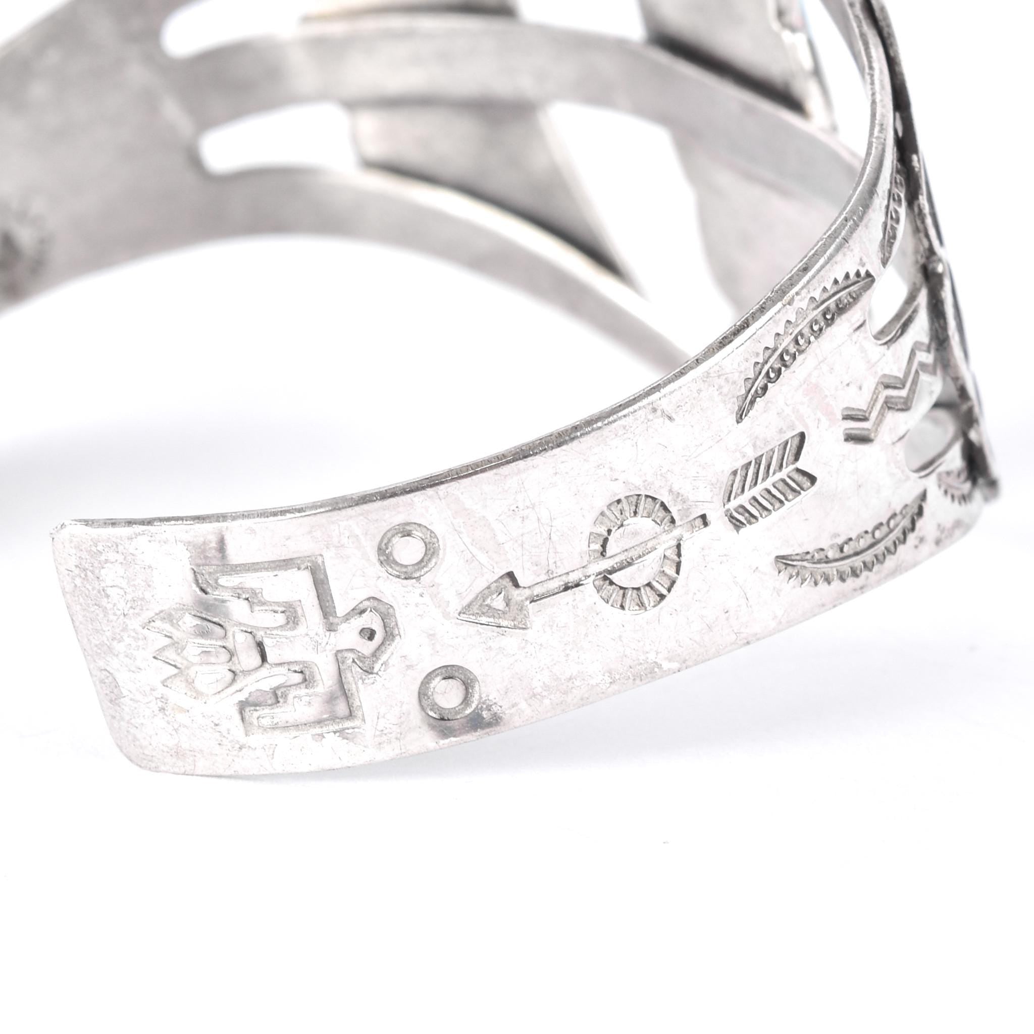 Bell Trading Najavo Sterling Silver and Turquoise Cuff Bracelet