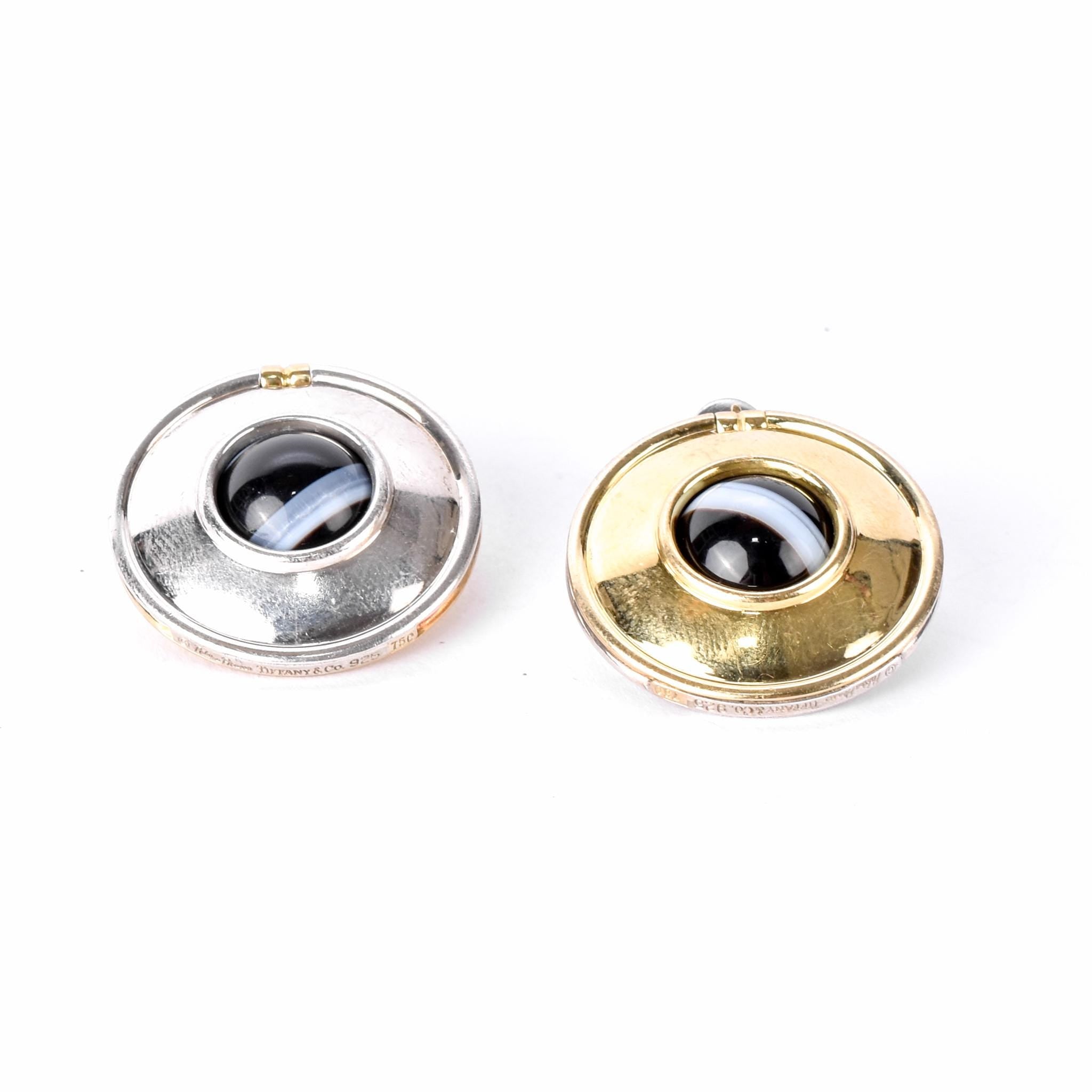 Sterling Silver and 18K Gold Tiffany & Co. Paloma Picasso Reversible Magic Earrings