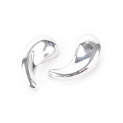 Vintage Tiffany & Co. Elsa Peretti Sterling Silver Large Comma Clip-On Earrings