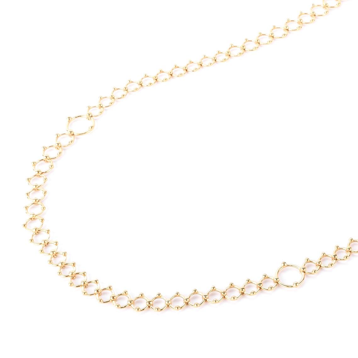 Tiffany & Co. 18K Gold Ring Links Long Necklace