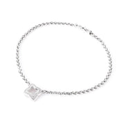 Vintage David Yurman Sterling Silver and Diamond Quatrefoil Pendant Necklace