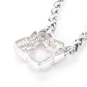 Vintage David Yurman Sterling Silver and Diamond Quatrefoil Pendant Necklace