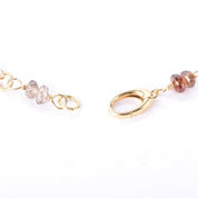 18K Gold Topaz and Diamond Beaded Trinket Necklace