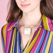 1980's Hand-Signed Sterling Silver and Brass Shirt Pendant/Brooches