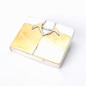 1980's Hand-Signed Sterling Silver and Brass Shirt Pendant/Brooches
