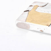 1980's Hand-Signed Sterling Silver and Brass Shirt Pendant/Brooches