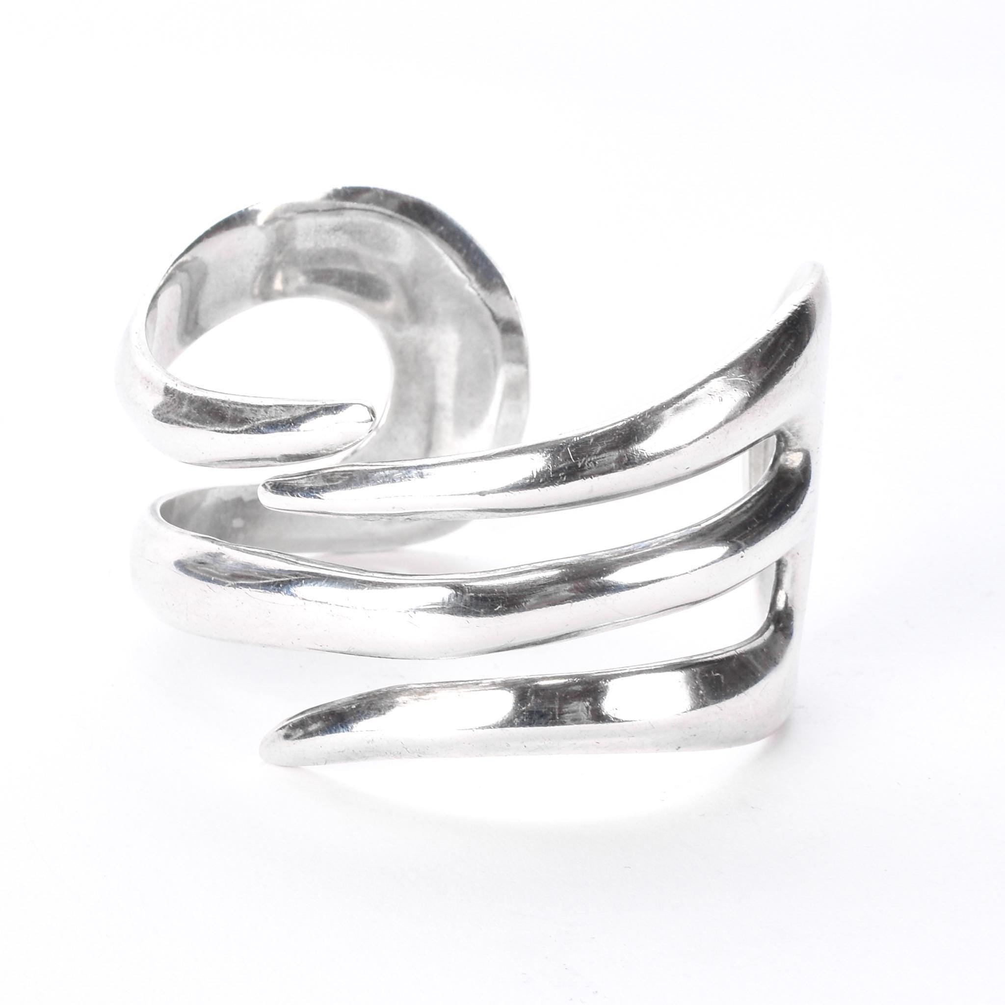 Taxco 925 Sterling Silver Modernist Cuff Bracelet