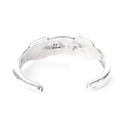 800-900 Coin Silver Heavyweight Stamped Turquoise Cuff Bracelet