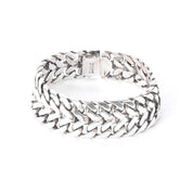 Mexican 925 Sterling Silver Double Curb Link Men's Bracelet